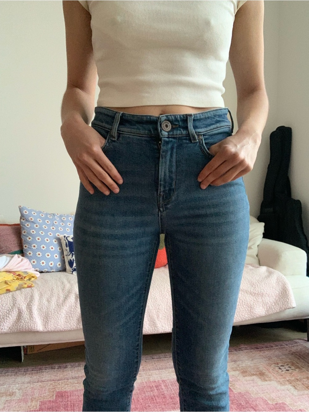 Weekend Max Mara High-Rise Slim Jeans in Medium Blue